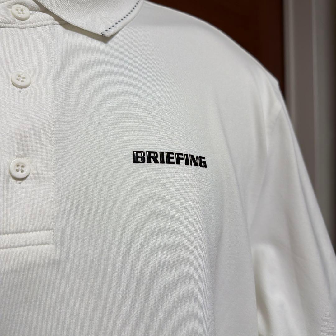 BRIEFING ホワイト ポロシャツ　L