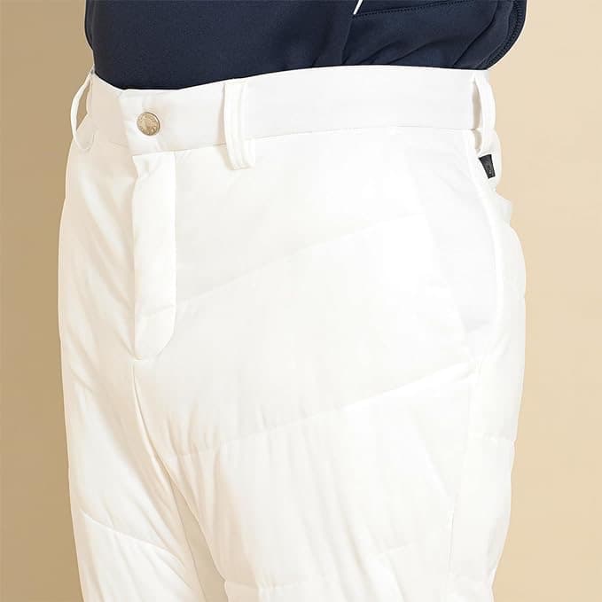 【4L】秋冬 キャロウェイ ゴルフ 保温 キルティング ストレッチ中綿 パンツ白