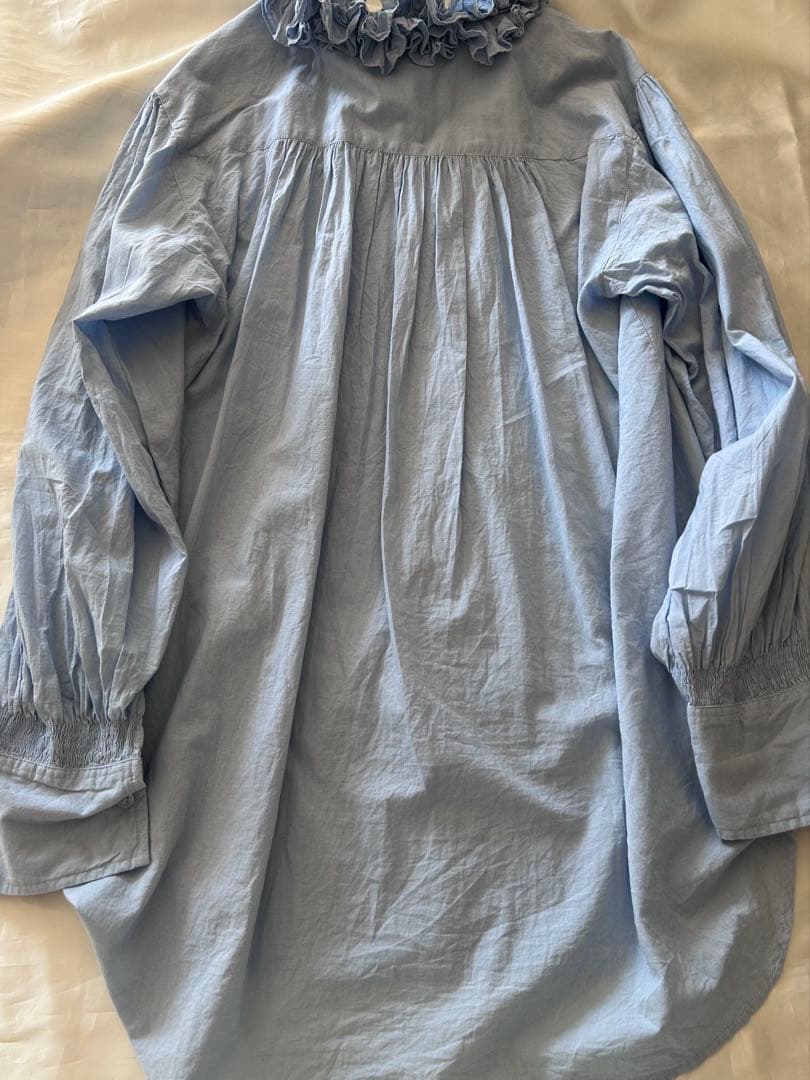 美品crinkle crinkle crinkle コットンフリルカラーブラウス