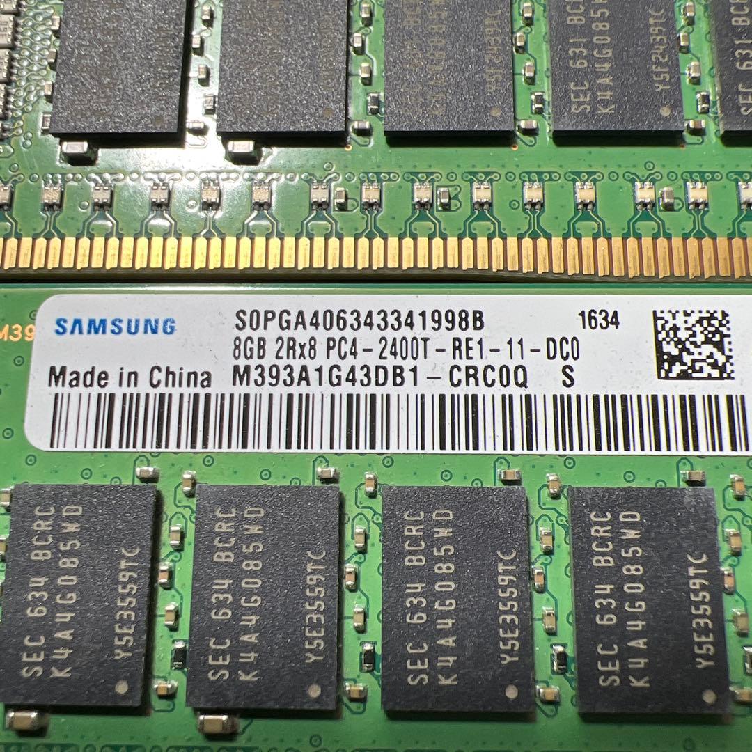 Samsung 8GB DDR4 M393A1G43DB1-CRC0Q 4枚