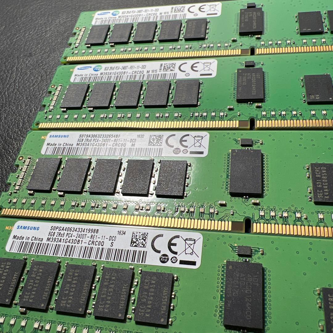 Samsung 8GB DDR4 M393A1G43DB1-CRC0Q 4枚