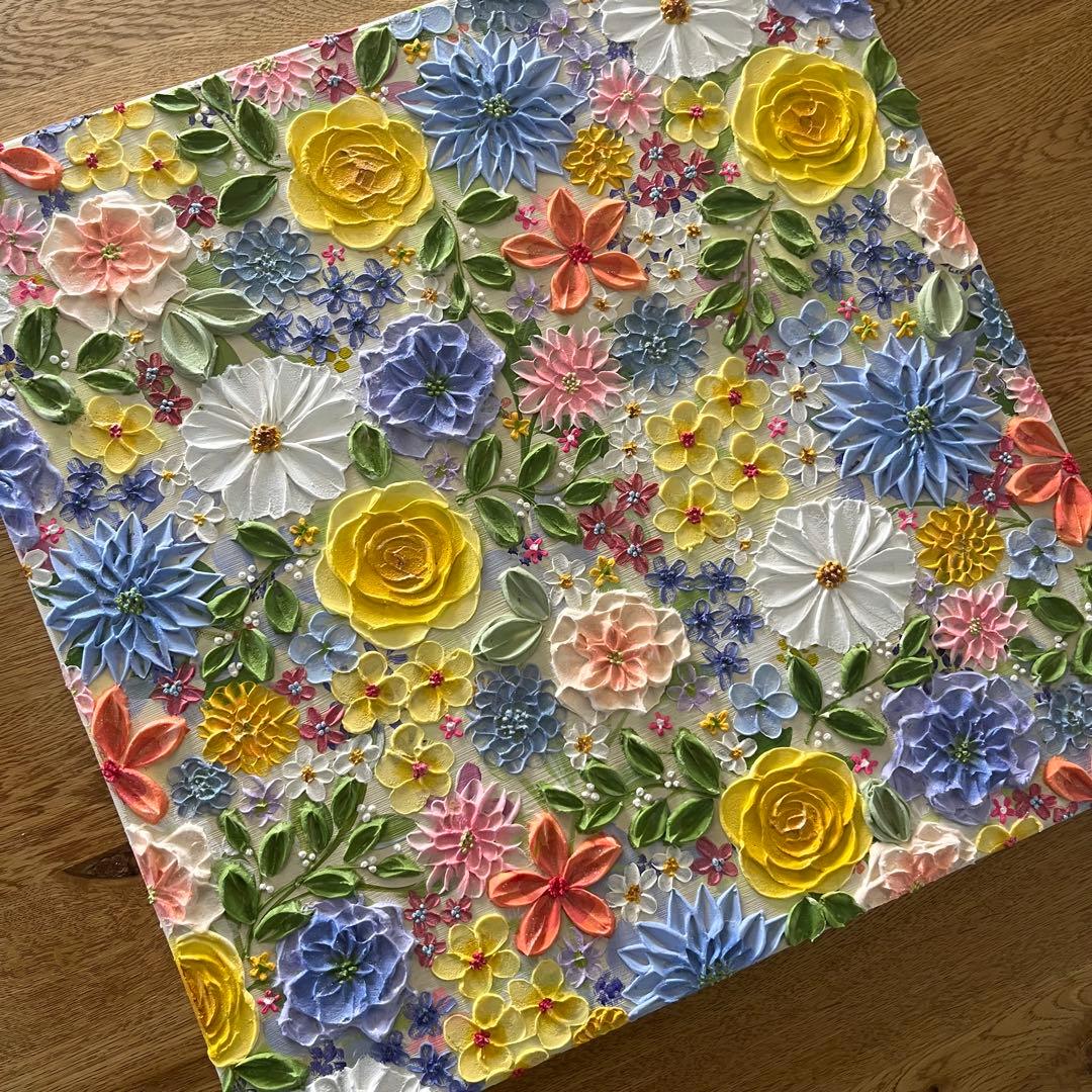 絵画 フラワー フラワーインテリア ボタニカル 花の絵 花柄 花 立体絵