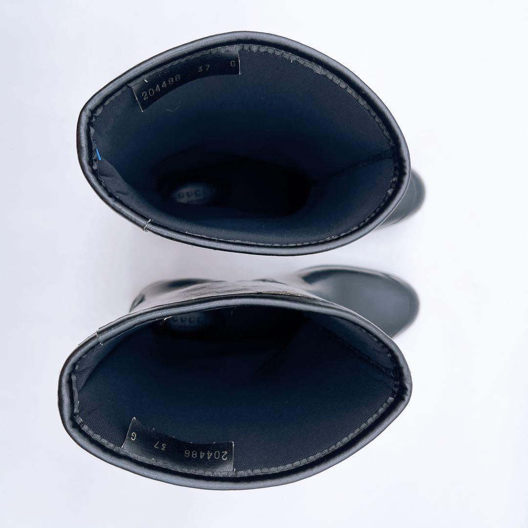 【GUCCI】グッチ GGスプリーム レインブーツ size37 箱付き