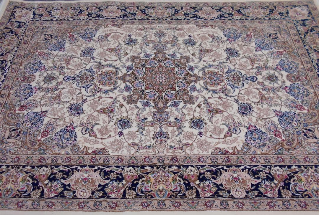 170万ノット！輝く、多色織絨毯！本場イラン産150×225cm‐201011