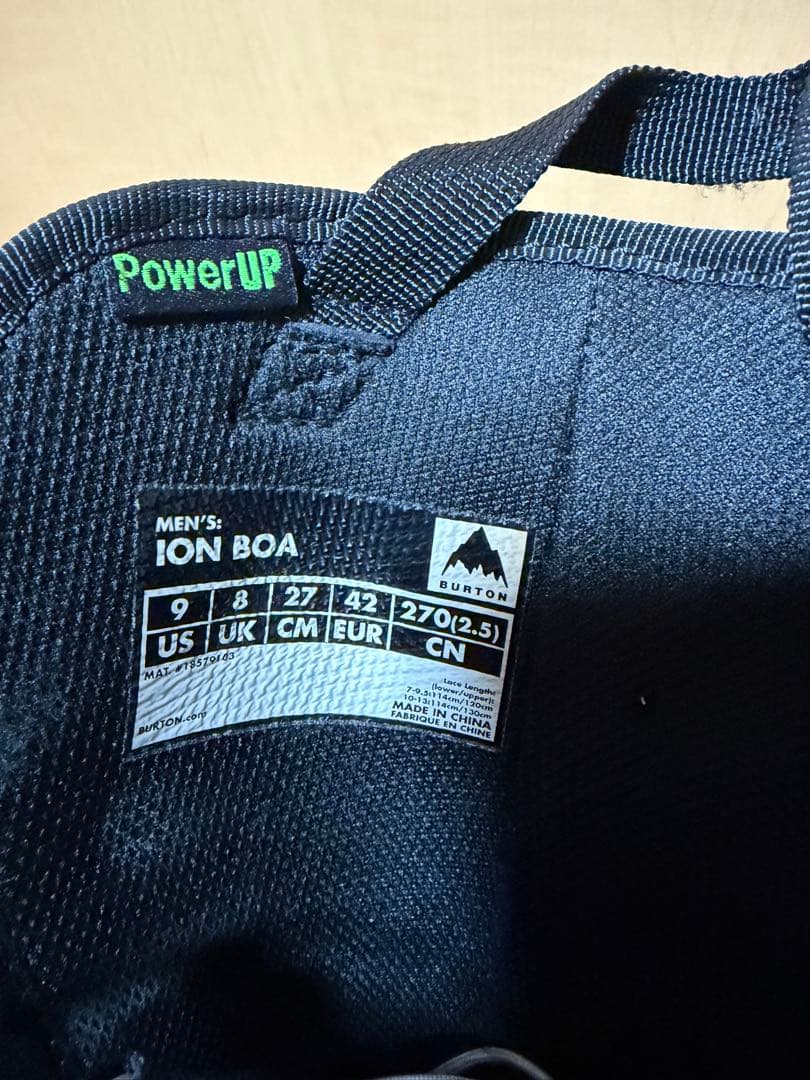 Burton ION 9インチ　27cm アウター