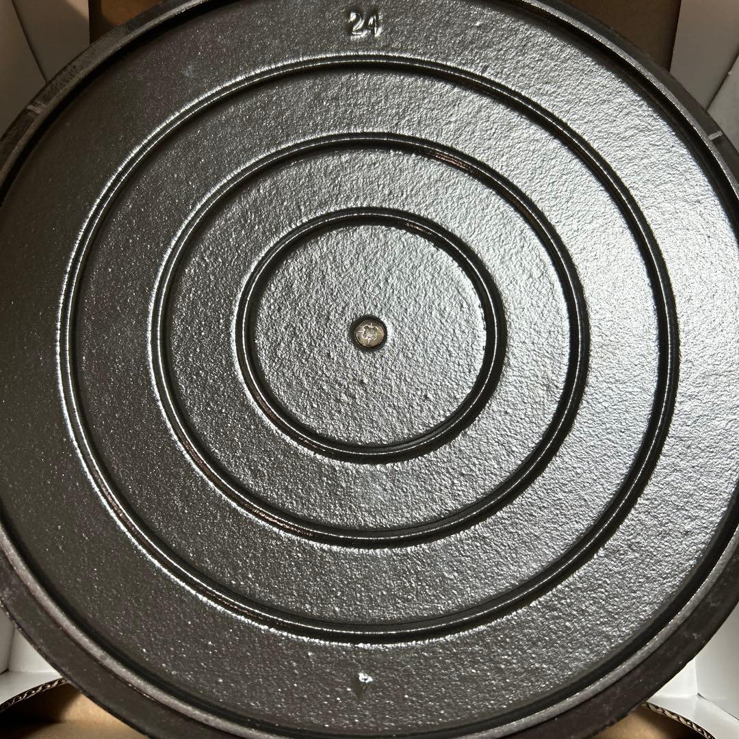 シャスール 両手鍋 黒（ノワール ブラック）24センチ