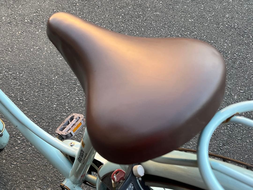 中古LEDオートライト6段変速自転車★27インチ★大型カゴ★ミント※配達地域限定