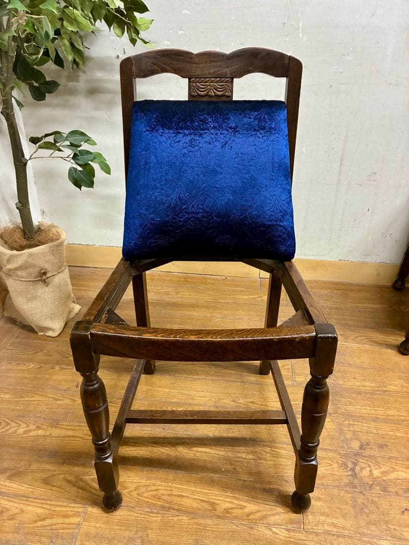 管430☆送料無料☆イギリス製☆アンティーク☆バルボスレッグ☆ダイニングチェア