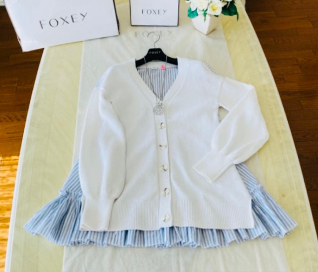 ADEAM アディアム フォクシー Ruffle Back Cardigan