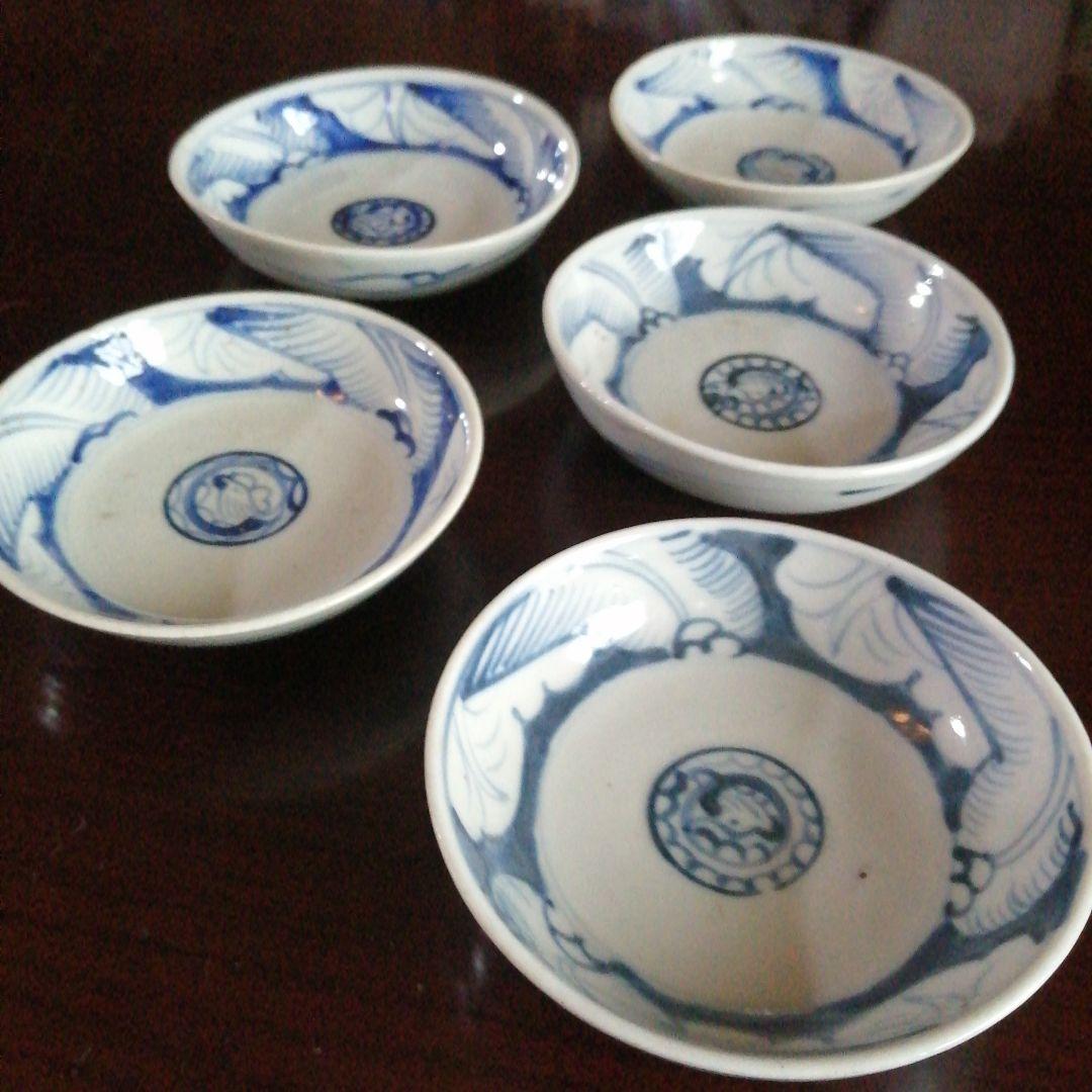 古伊万里　くらわんか碗　5客　14cm　江戸後期