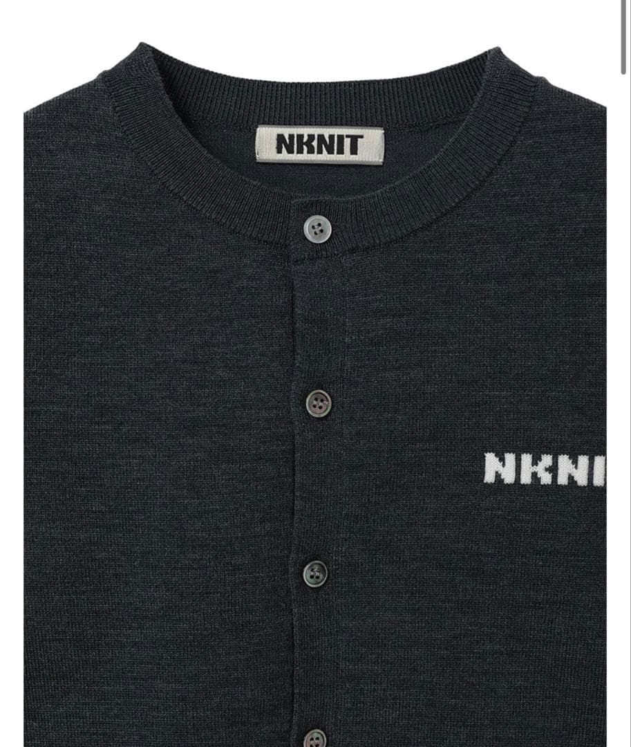 トップス NKNIT logo KNIT cardigan