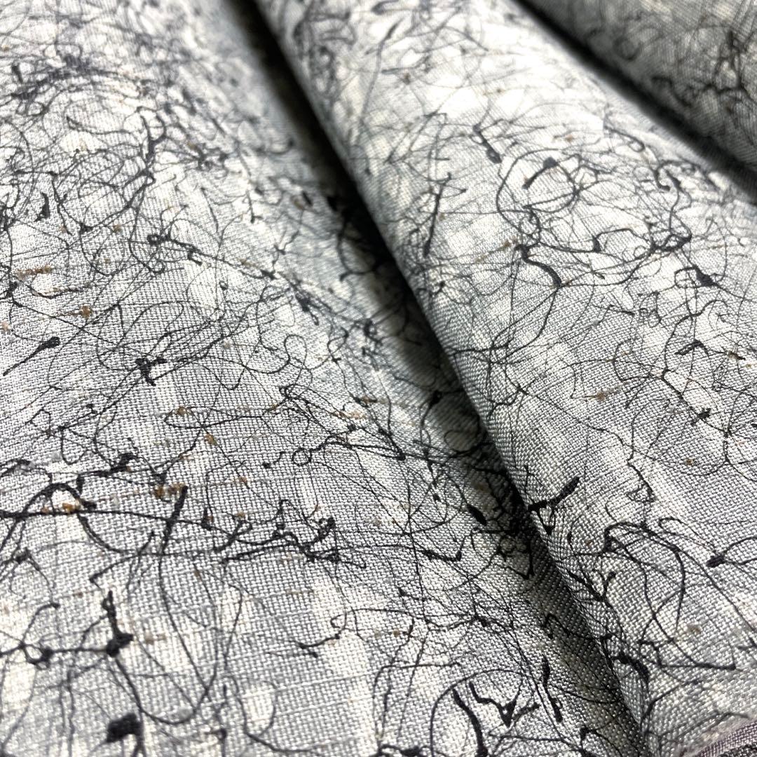 帯5025 ●小千谷織物 ぜんまい紬 高級 正絹 全通 袋帯