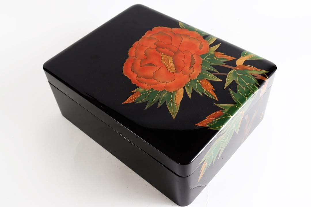 輪島塗　木谷信夫 文庫 蒔絵 文箱 硯箱