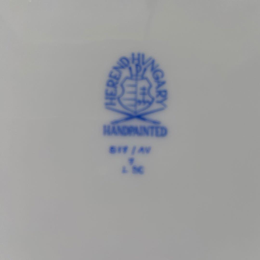 ヘレンド　アポニーグリーン　デザートプレート　約19cm ６枚セット