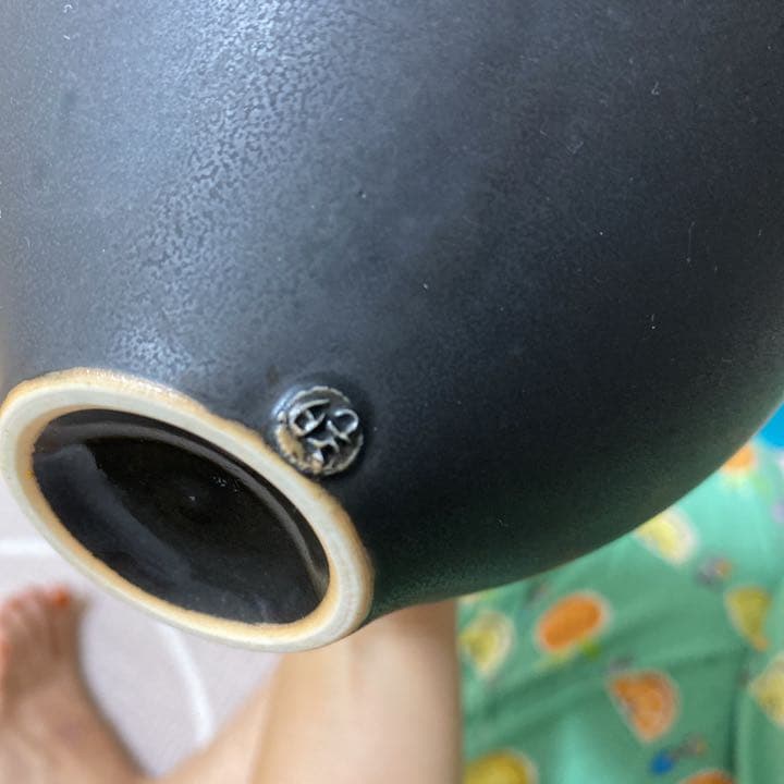 お値下げ！　木下和美　黒釉輪花鉢　ボウル