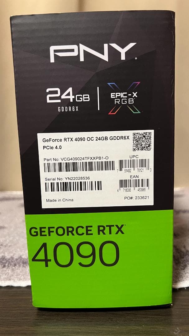 グラフィックボード・グラボ・ビデオカード PNY GeForce RTX4090 24GB XLR8 Gaming
