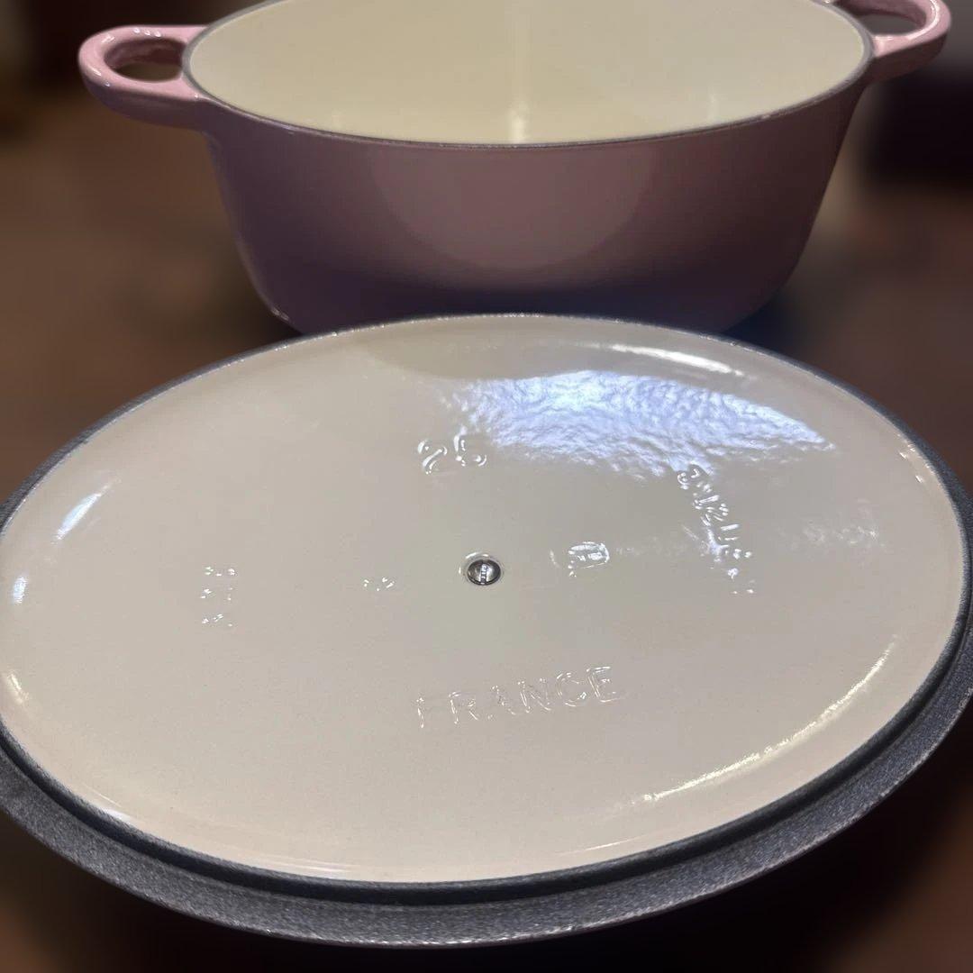 LE CREUSET 両手鍋 25cm ピンク オーバル