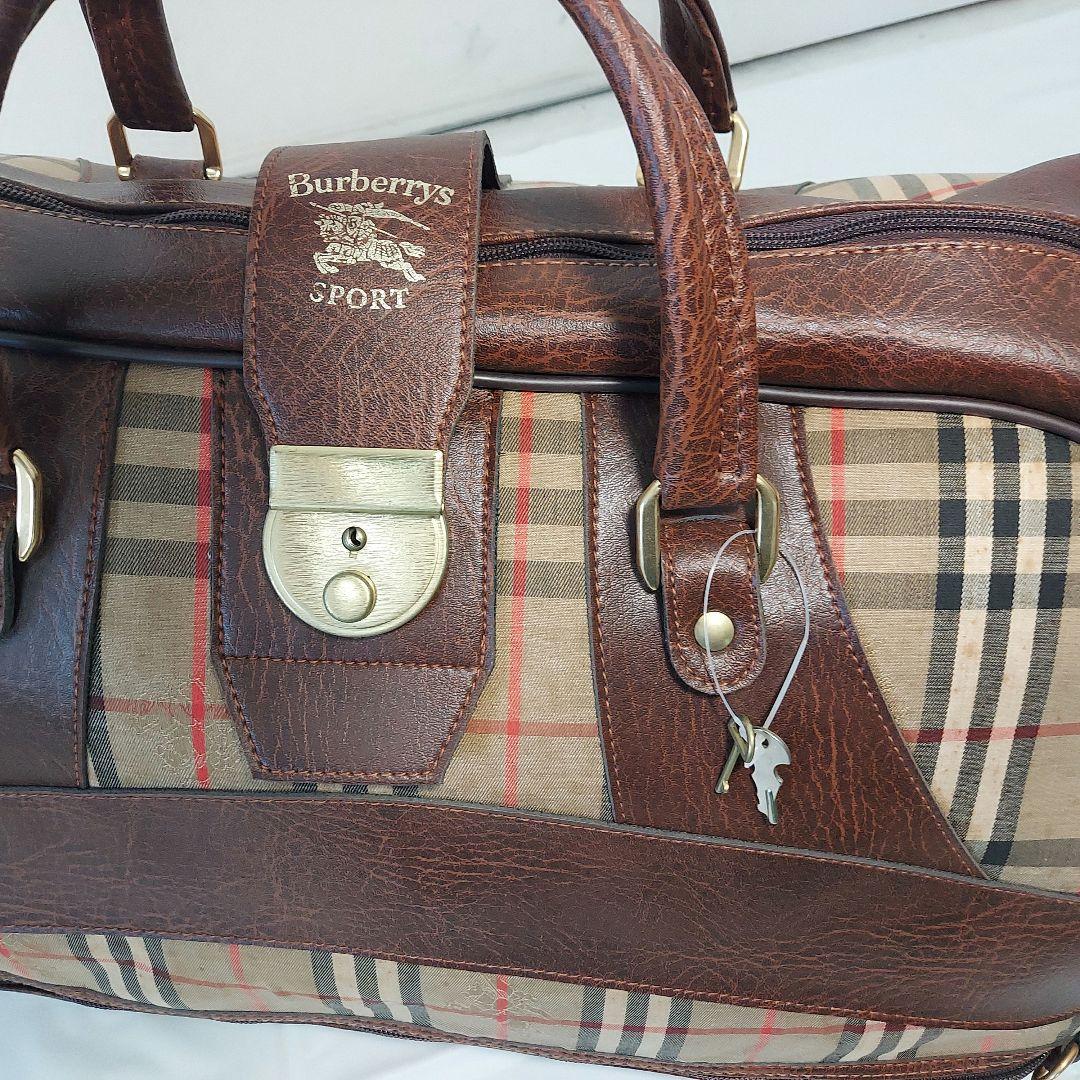 ★Burberryes SPORT Big ボストンバック ◎vintages
