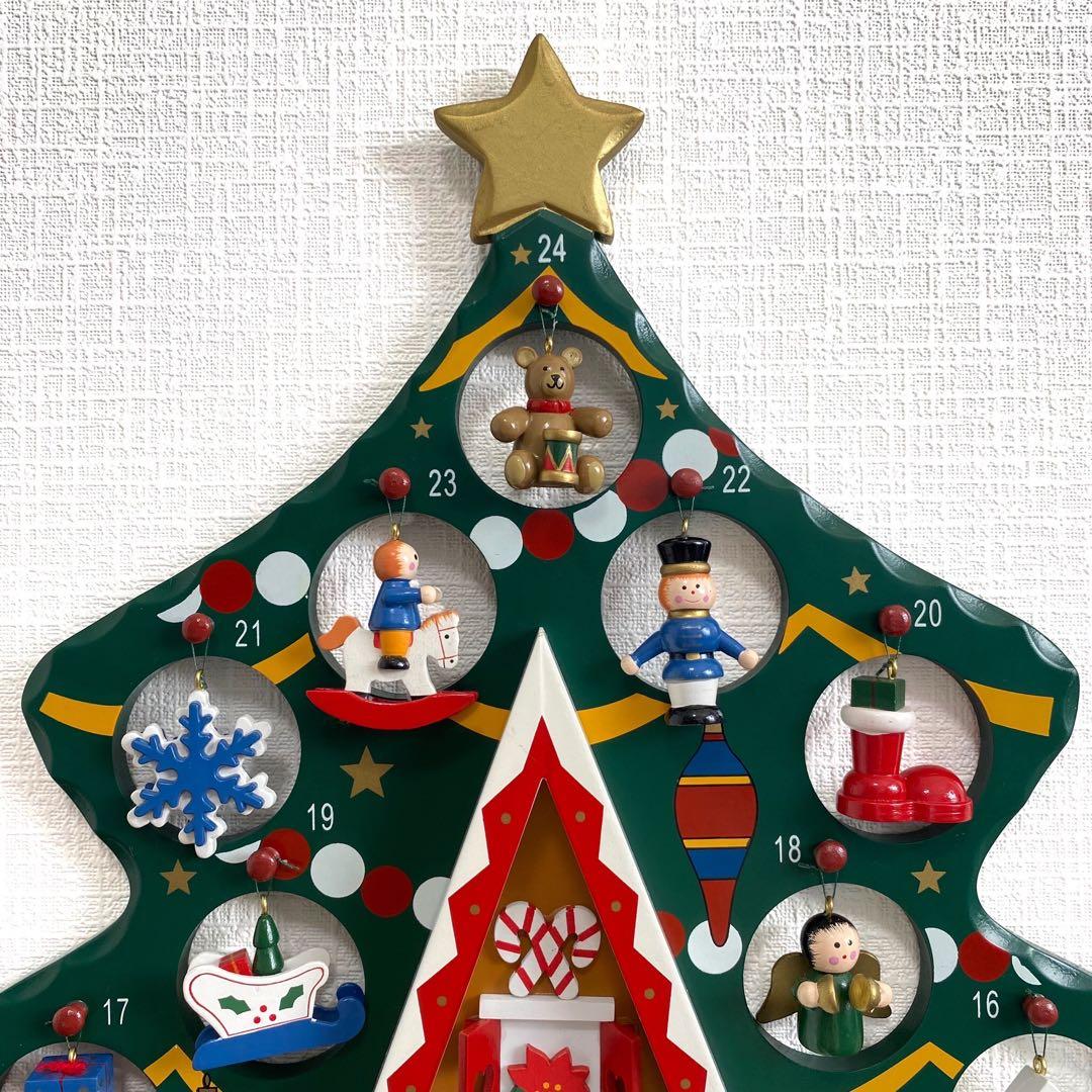 特大 WOODEN クリスマス アドベントカレンダー 木製おもちゃ オーナメント
