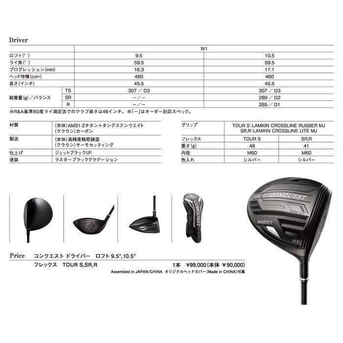 クラブ MAJESTY CONQUEST SPEEDER NX HV340 9.5 S