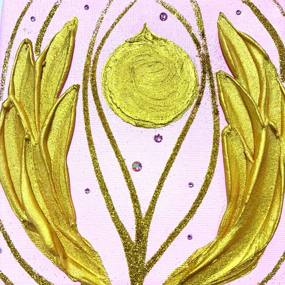 開運絵画　龍神様　宝珠　観音様の手　金箔　祈願成就　金箔