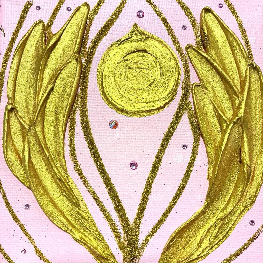 開運絵画　龍神様　宝珠　観音様の手　金箔　祈願成就　金箔