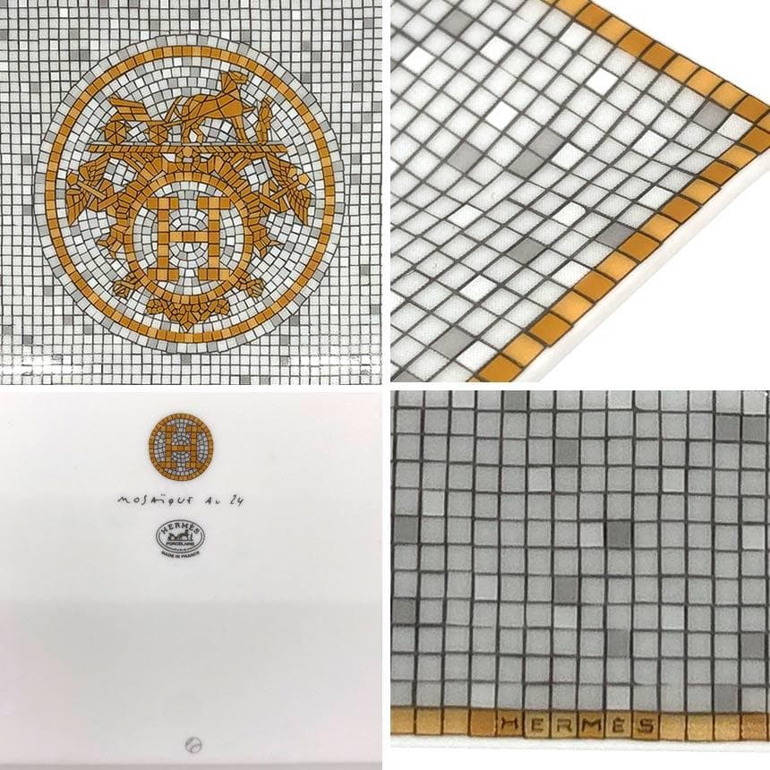 HERMES モザイクヴァンキャトル スクエアプレート 角皿 aq12302