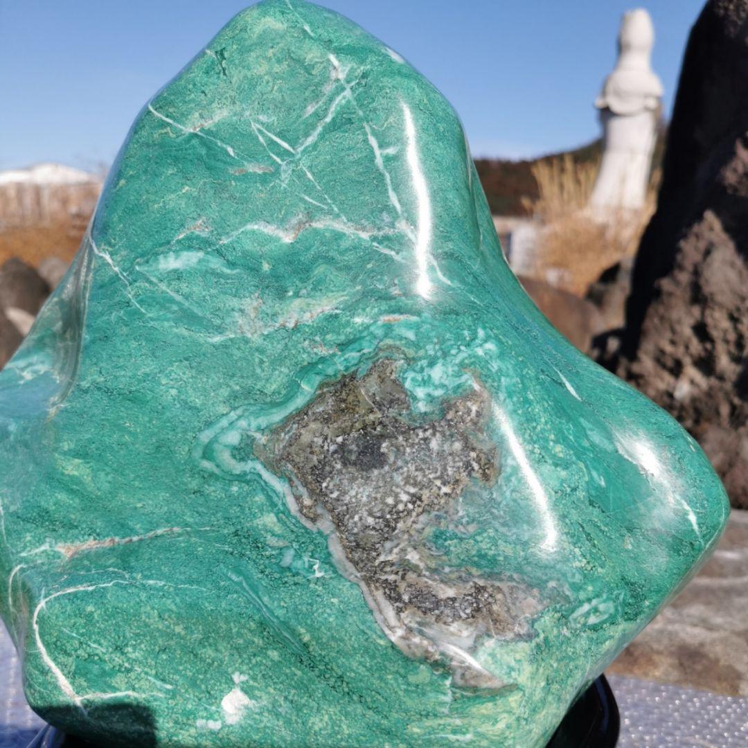 特大　ナミビア翡翠　26.6キロ　鑑賞石　石　置物　オブジェ　インテリア