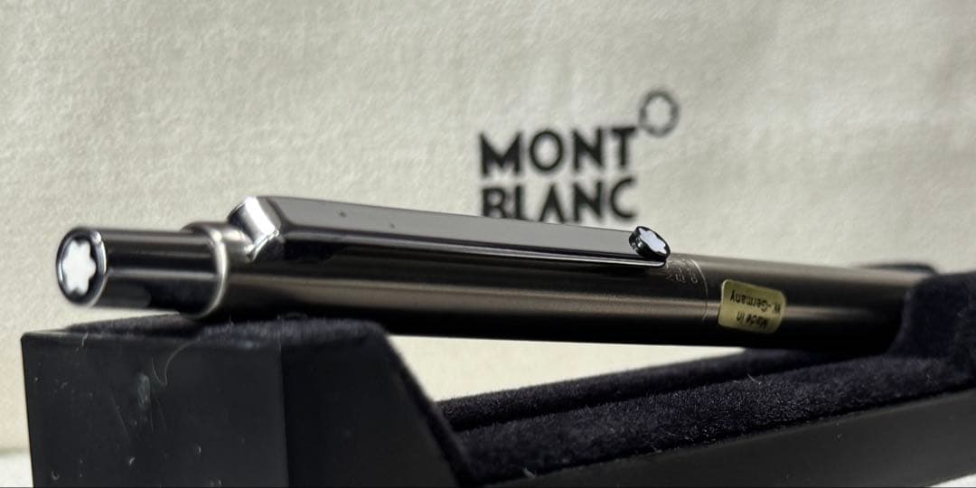 【新品未使用】MONT BLANC シルバーボールペンスリムライン