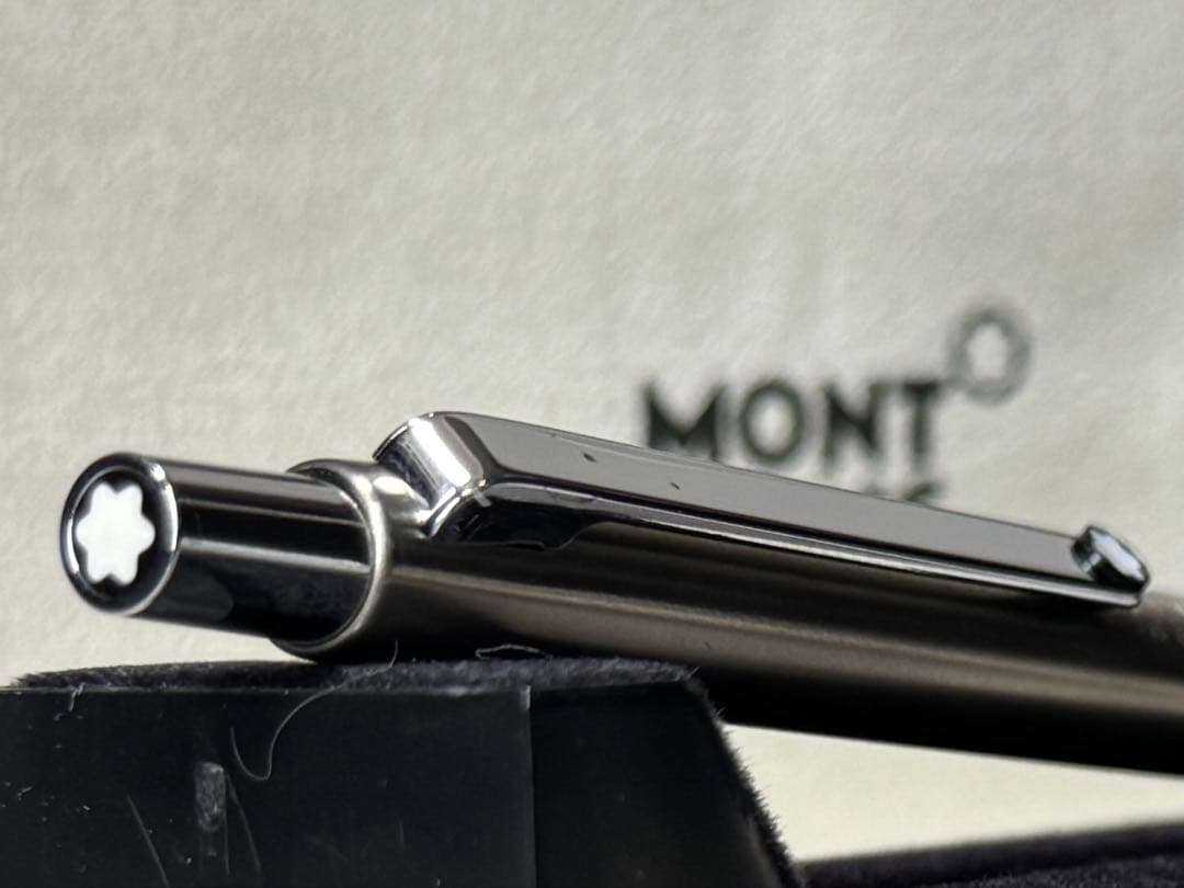 【新品未使用】MONT BLANC シルバーボールペンスリムライン