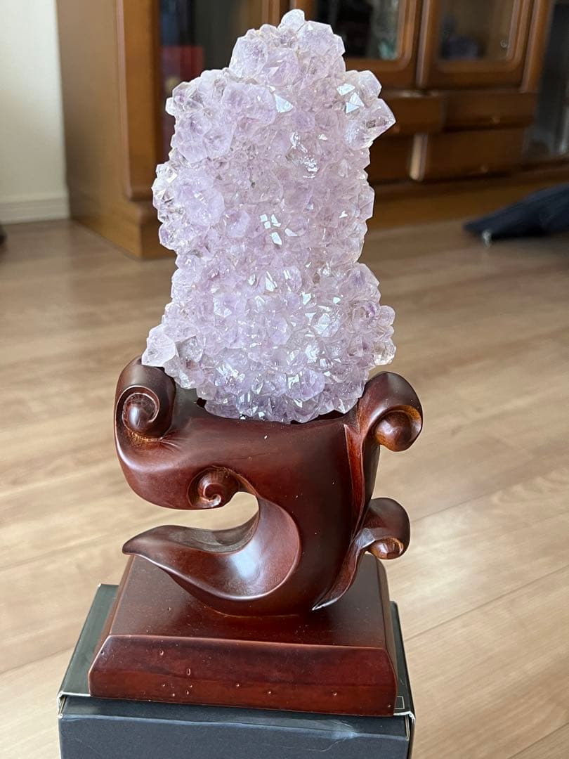 最高品質アメジストドームクラスター台座込み 本物保証 限定1個