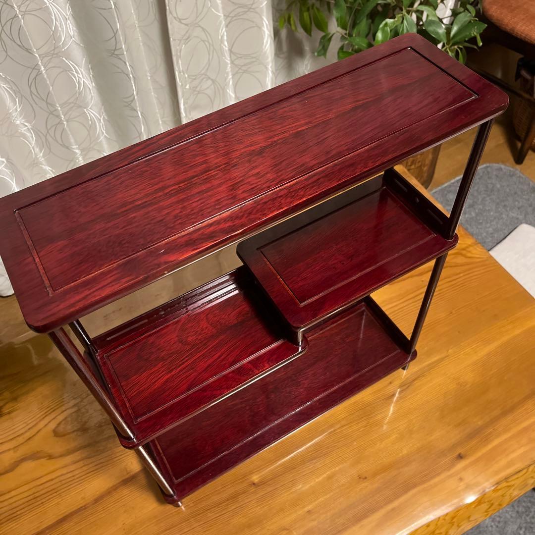 飾り棚　茶棚　違い棚　盆栽棚　飾り台　木製　和風