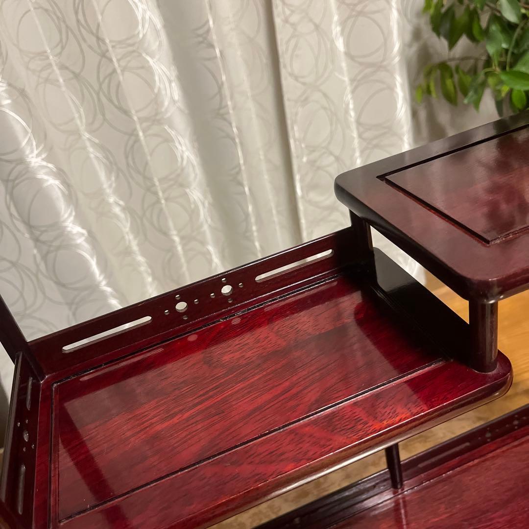 飾り棚　茶棚　違い棚　盆栽棚　飾り台　木製　和風