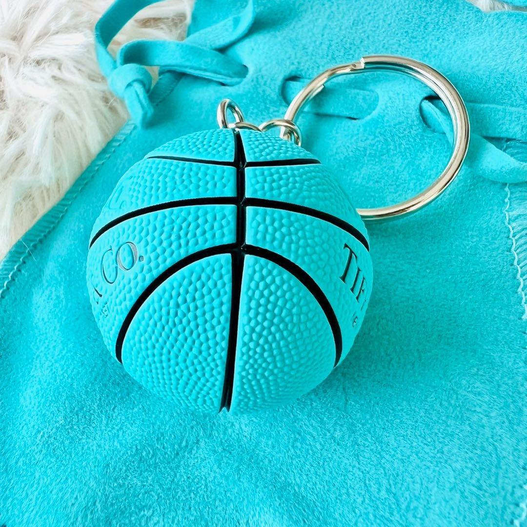 未使用級✨ティファニー　キーホルダー　チャーム　バスケットボール　ノベルティ