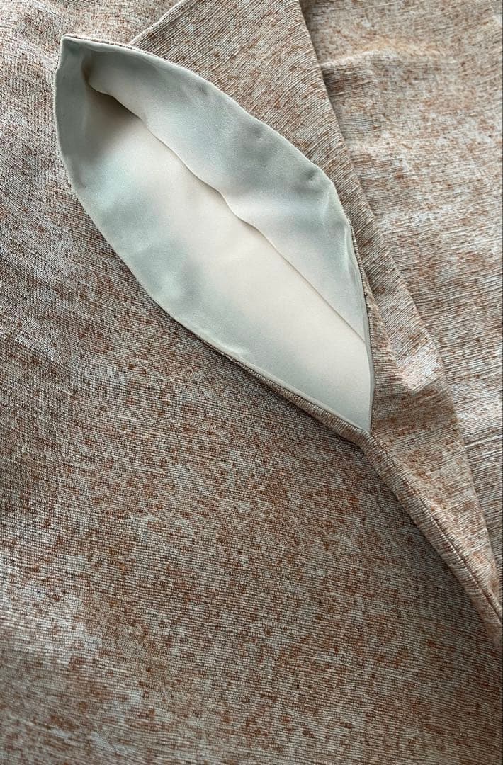 ぜんまい織　紬　色無地　出羽の織座　証紙付　未着用