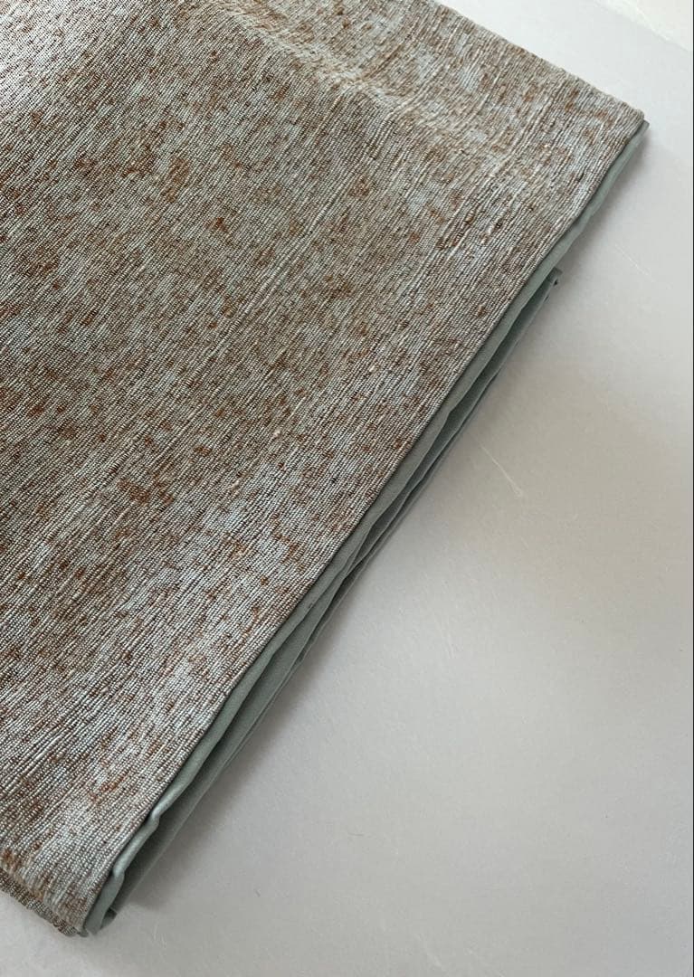 ぜんまい織　紬　色無地　出羽の織座　証紙付　未着用