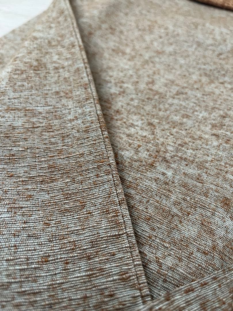 ぜんまい織　紬　色無地　出羽の織座　証紙付　未着用