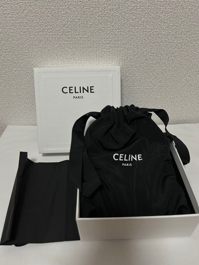 セリーヌ トリオンフ ベルト 70 レザー ブラック 本革 ゴールド金具