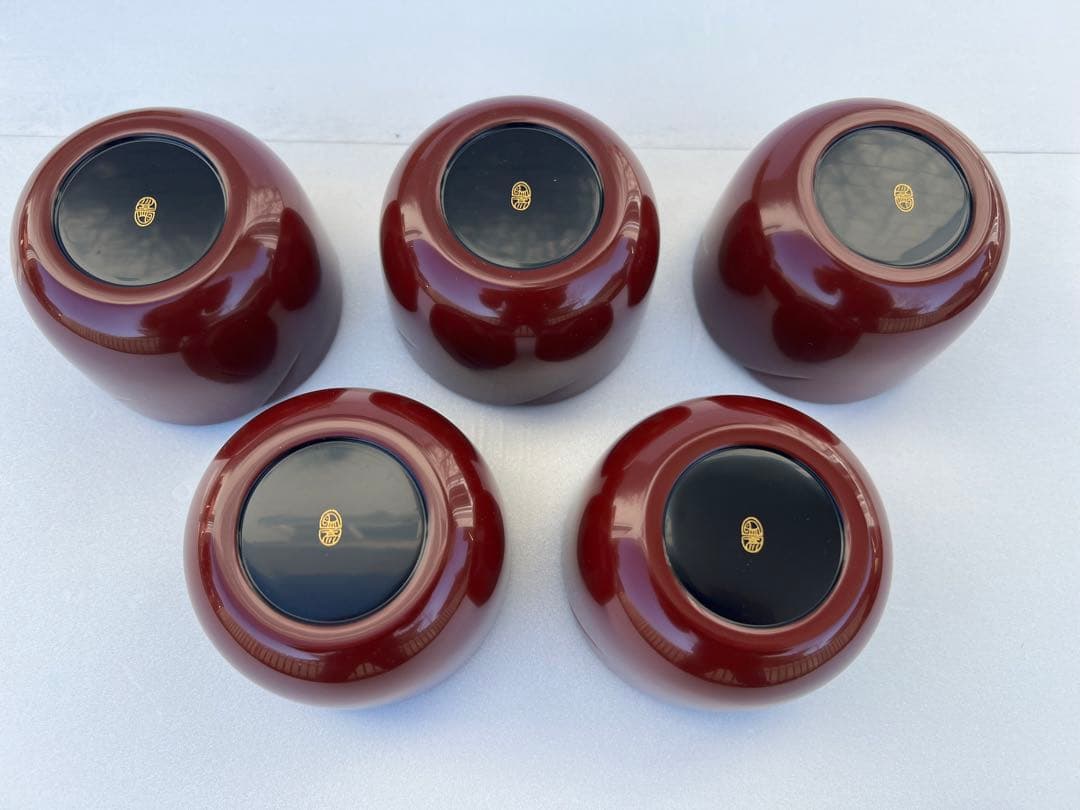 ⭐️【未使用】　象彦　漆塗り漆器　5器セット