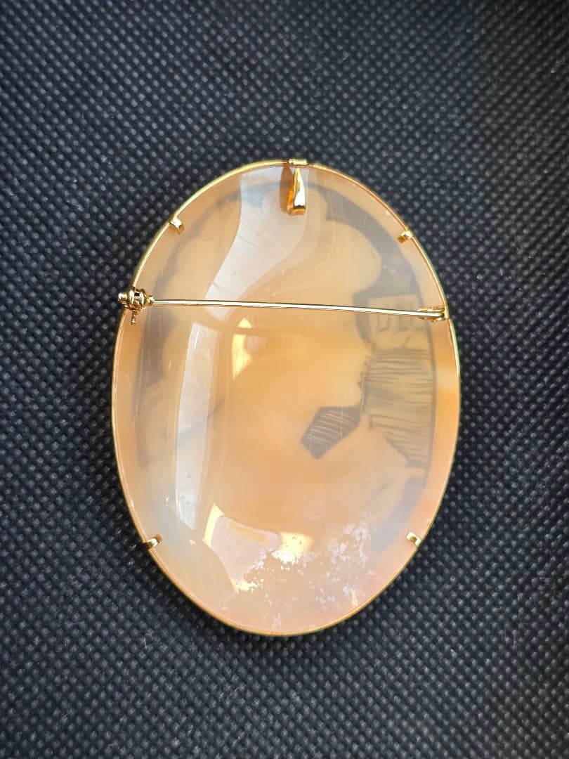 金高騰中 k18 シェルカメオ ペンダントトップ ブローチ アンティーク