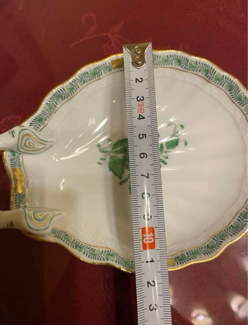 HEREND アボニーグリーン　アイスシェルディッシュ希少品