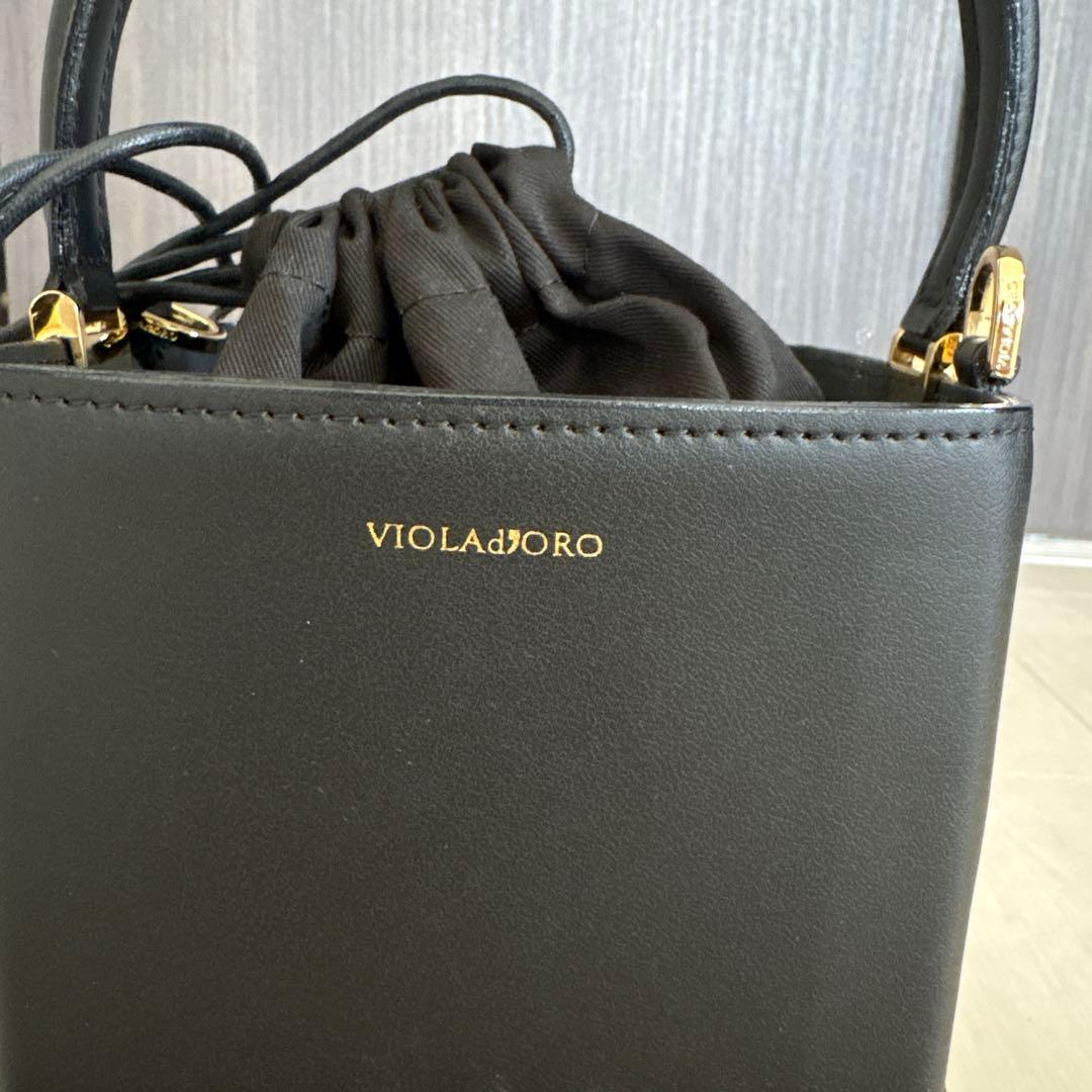 VIOLAd'ORO カゴバッグ　ブラック