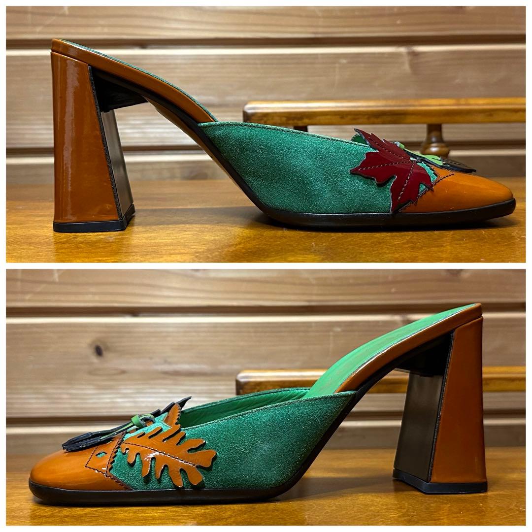 レア！ PRADA ヴィンテージ F/W 1999 秋色 リーフ ミュール