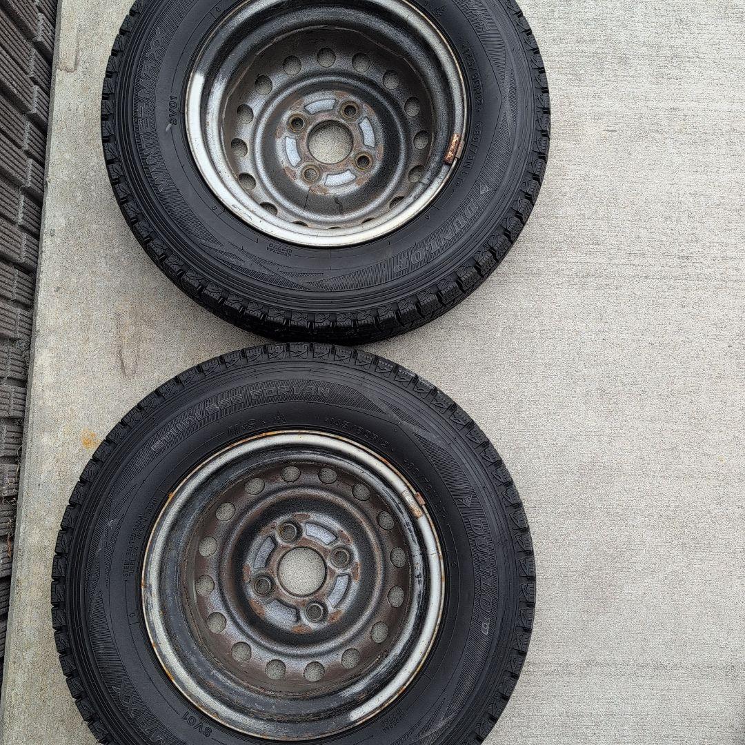 バリ山！ダンロップ スタッドレスタイヤ ミニキャブ 22年製 145/80r12