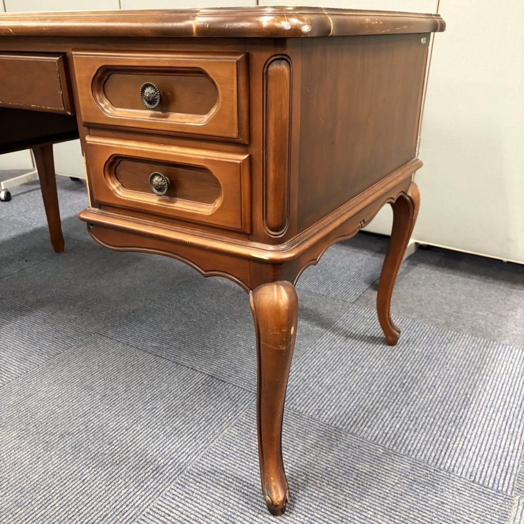 ヴィンテージ サーペンタイン カブリオールレッグ デスク 引取限定 静岡県富士市