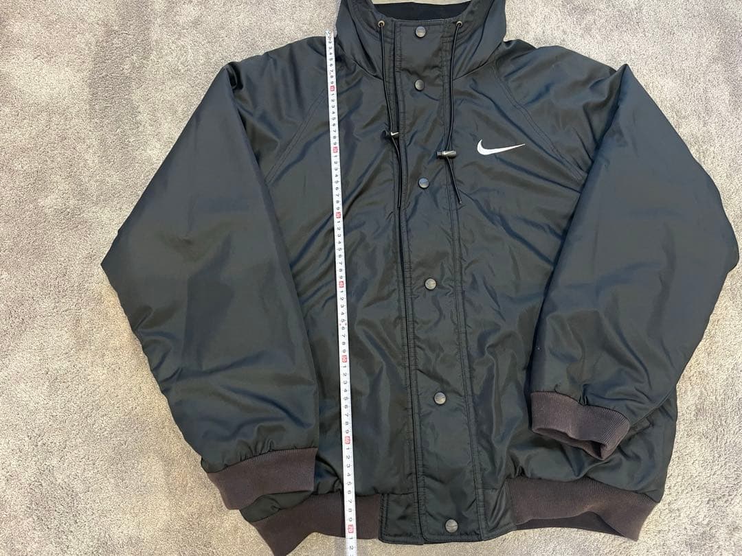 90s Nike 銀タグ フード付きナイロンジャケット XL ブラック