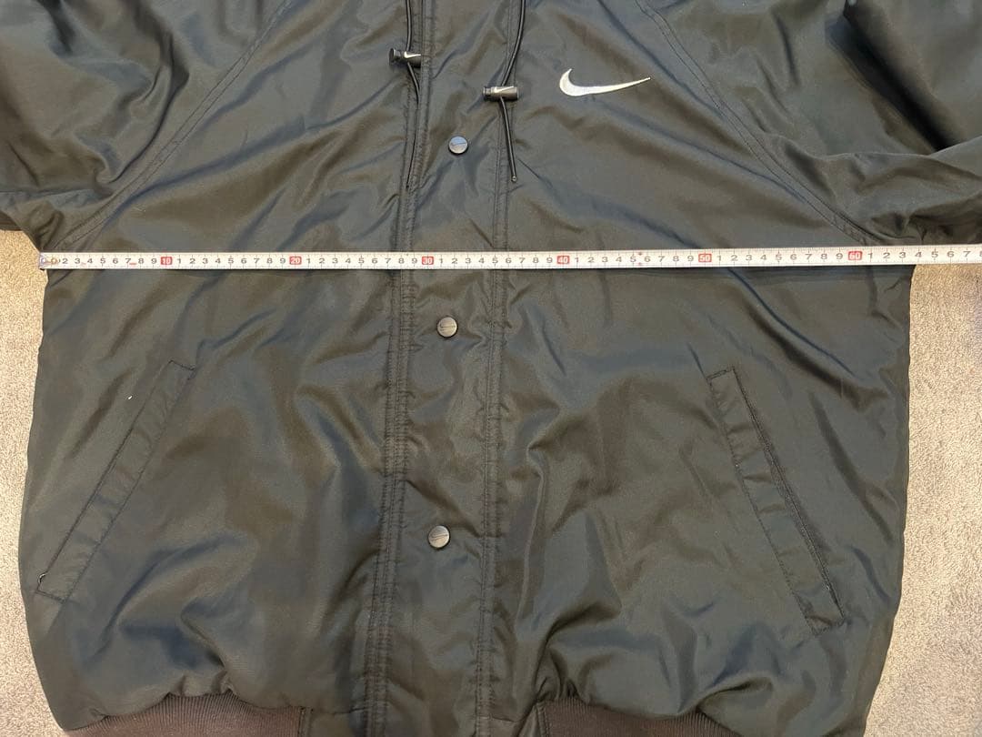 90s Nike 銀タグ フード付きナイロンジャケット XL ブラック