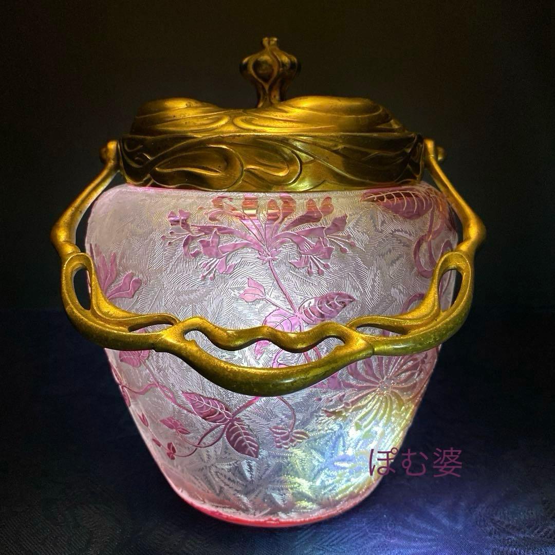 【フランス／バカラ】クリスタル／ビスケットジャー クッキーバレル／アンテミア