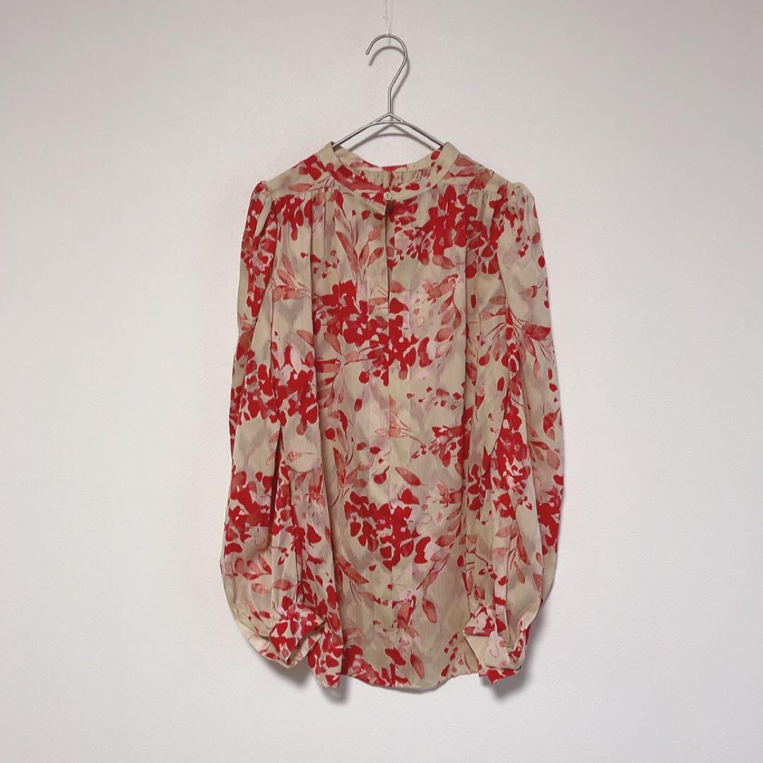 23SS エストネーション フラワープリントブラウス フリーサイズ