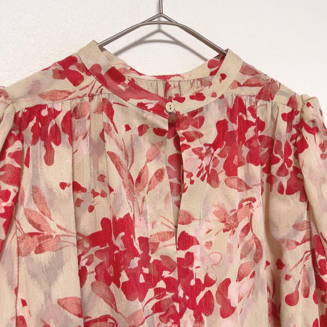 23SS エストネーション フラワープリントブラウス フリーサイズ